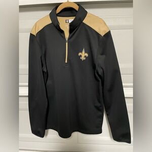NFL New Orleans Saints Team Apparel 1/4 Zip Sweater